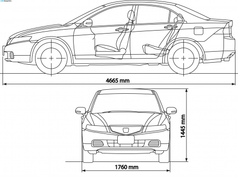 2005 Honda Accord VII Sedan blueprint