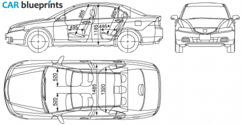 2005 Honda Accord Sedan blueprint