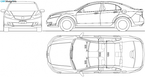 2009 Honda Accord VIII Sedan blueprint