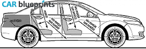 2008 Honda Accord VII EX GT 2.2i dTec Sedan blueprint