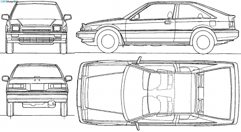 1986 Honda Accord Aerodeck Hatchback blueprint