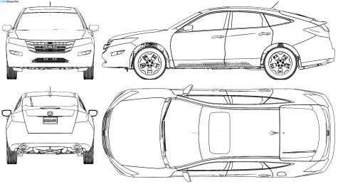 2010 Honda Accord Crosstour Hatchback blueprint