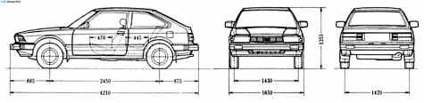 1982 Honda Accord II Hatchback blueprint