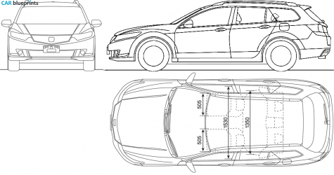 2009 Honda Accord VIII Tourer Wagon blueprint