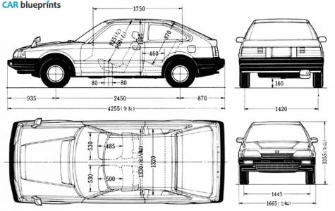 1982 Honda Accord Vigor Hatchback blueprint