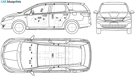 2005 Honda Airwave Minivan blueprint