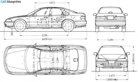 1992 Honda Ascot Innova Sedan blueprint