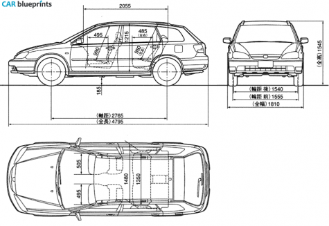 1999 Honda Avancier Wagon blueprint