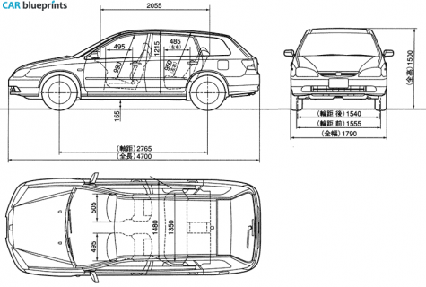 1999 Honda Avancier Wagon blueprint