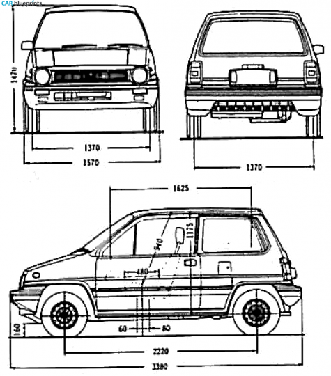 1985 Honda City I Sedan blueprint