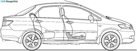 2006 Honda City IV ZX Sedan blueprint