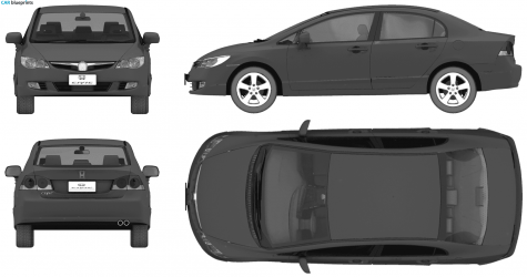 2006 Honda Civic VIII FA JDM Sedan blueprint