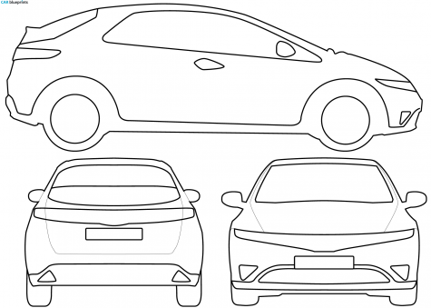 2006 Honda Civic Hatchback blueprint