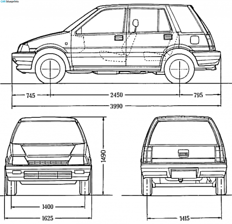 1985 Honda Civic III Wagon blueprint