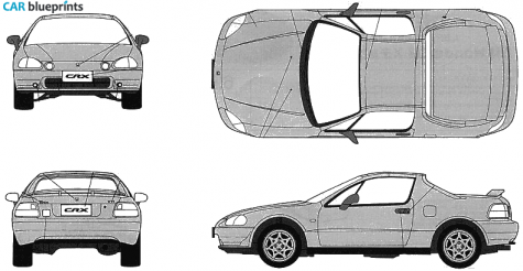 1983 Honda CR-X Export Coupe blueprint