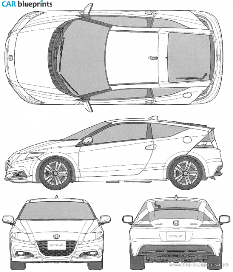 2010 Honda CR-Z Coupe blueprint