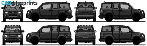 2006 Honda Element SUV blueprint