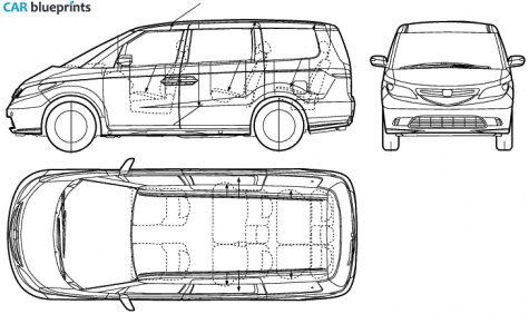 2005 Honda Elysion Minivan blueprint