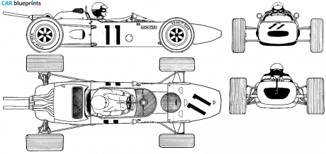 1965 Honda F1 OW blueprint