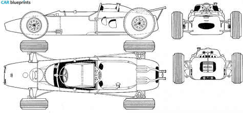 1964 Honda F1 OW blueprint