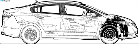 2009 Honda FCX Clarity 4-door Coupe blueprint