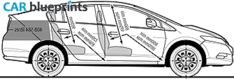 2009 Honda Insight II 1.3SE Hatchback blueprint