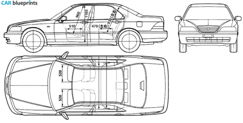 1993 Honda Legend Sedan blueprint