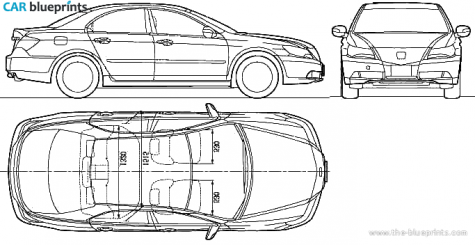 2010 Honda Legend Sedan blueprint