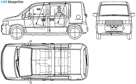 2005 Honda Mobilio Spike Microvan blueprint