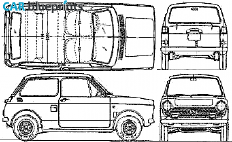 1967 Honda N360 Hatchback blueprint