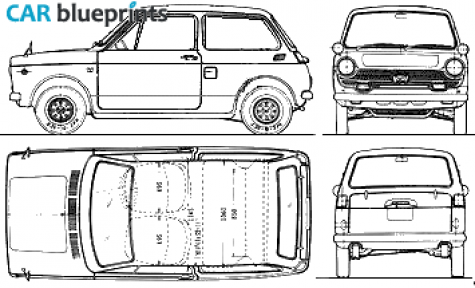 1967 Honda N360 Hatchback blueprint