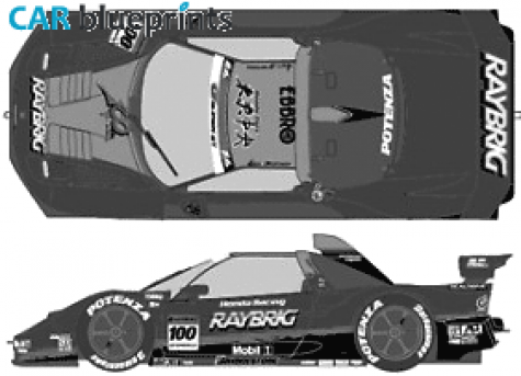 2009 Honda NSX Raybrig Coupe blueprint