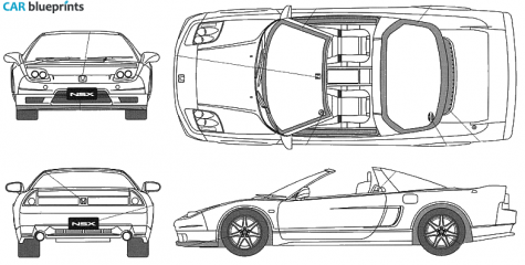 1995 Honda NSX Type-T Targa blueprint