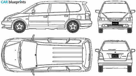 2003 Honda Odyssey Minivan blueprint