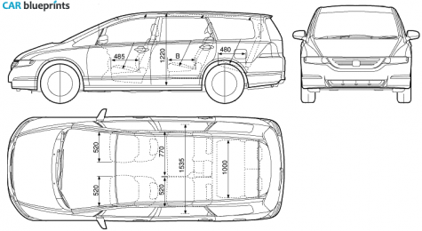 Dimensions of a honda odyssey minivan #3