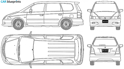 2003 Honda Odyssey Minivan blueprint