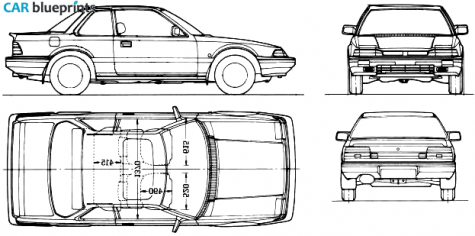 1983 Honda Prelude II Coupe blueprint