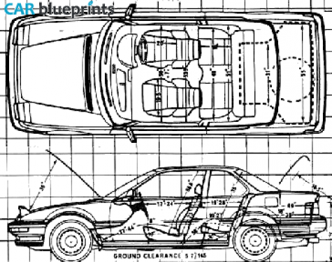 1991 Honda Prelude III BA5 Coupe blueprint