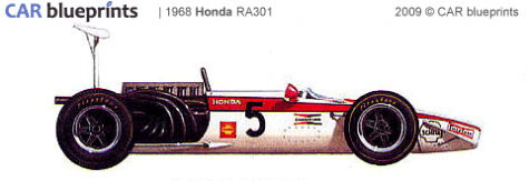 1968 Honda RA301 F1 OW blueprint