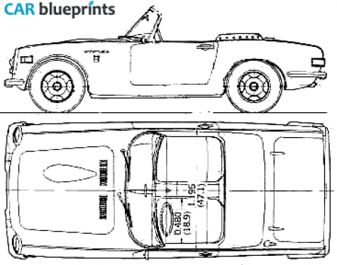 1966 Honda S800 Cabriolet blueprint