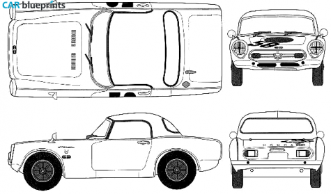 1967 Honda S800 Roadster blueprint