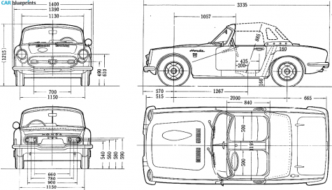 1966 Honda S800 Cabriolet blueprint