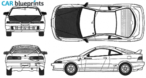 1998 Honda Integra III DC2 Type-R Spoon Coupe blueprint