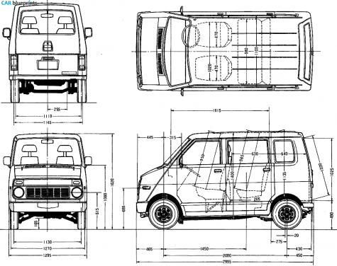 1972 Honda Life Step Van blueprint