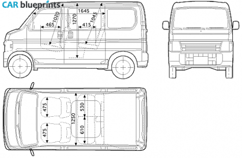 2005 Honda Vamos Microvan blueprint