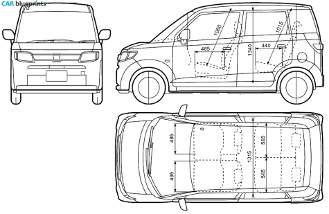 2006 Honda Zest Hatchback blueprint