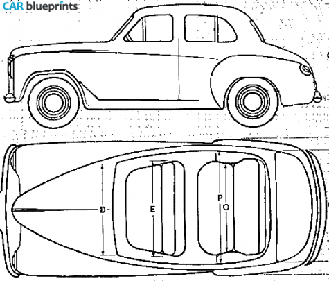 1949 Humber Hawk Mk III Coupe blueprint