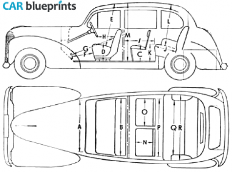 1948 Humber Pullman Limousine blueprint