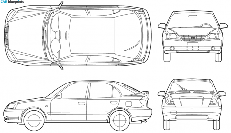 2005 Hyundai Accent 5-door Hatchback blueprint