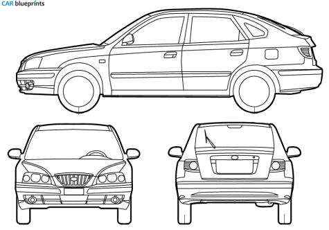 2005 Hyundai Elantra 5-door Hatchback blueprint